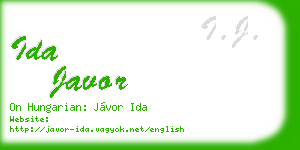ida javor business card